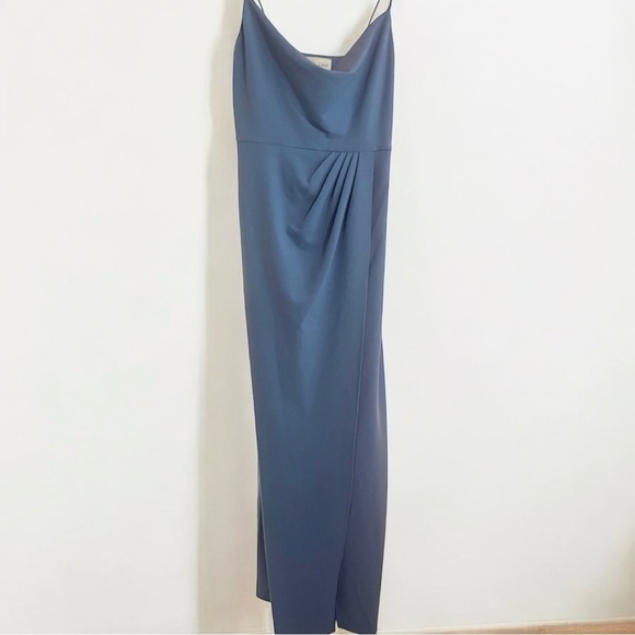 Sachin & Babi NWT Paulina Gown Evening Sleeveless Maxi Dress Slate Blue Sz 10 - Picture 3 of 4